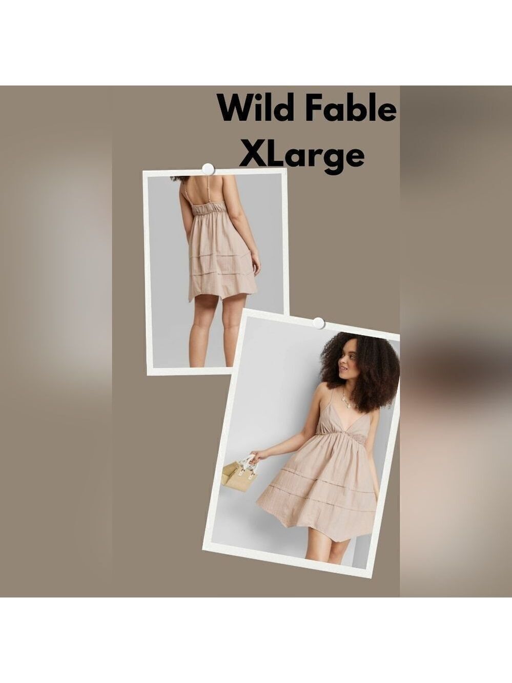 Wild Fable Beige Flip Flop Mini Dress XL